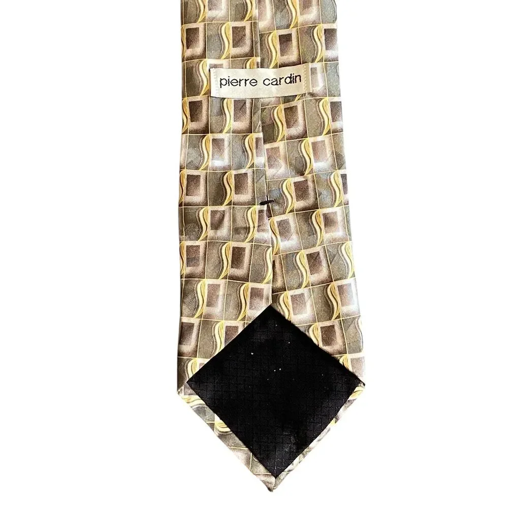 Vintage Pierre Cardin Necktie Wide 100% Silk Made in USA Tie Retro